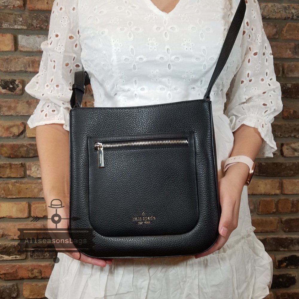 Kate Spade NY New York AUTHENTIC Top Crossbody Top Zip Black NWT Christmas Shop